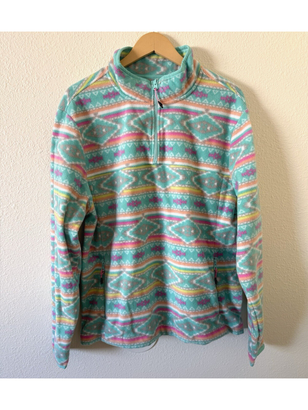 Chubbies 1/4 Zip Fleece Pullover Size XL Men's Aztec Flame Commander EUC